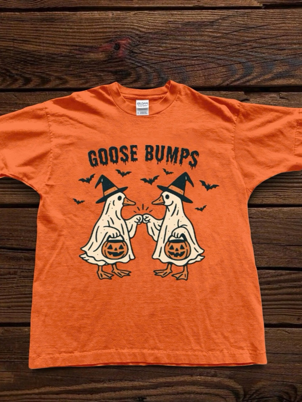 Gildan Goose Bumps Halloween Duck T-Shirt